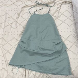 Zara Teal Halter Tank Top